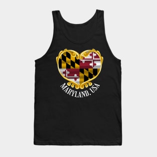 MARYLAND LUV GOLDEN HEART DESIGN Tank Top